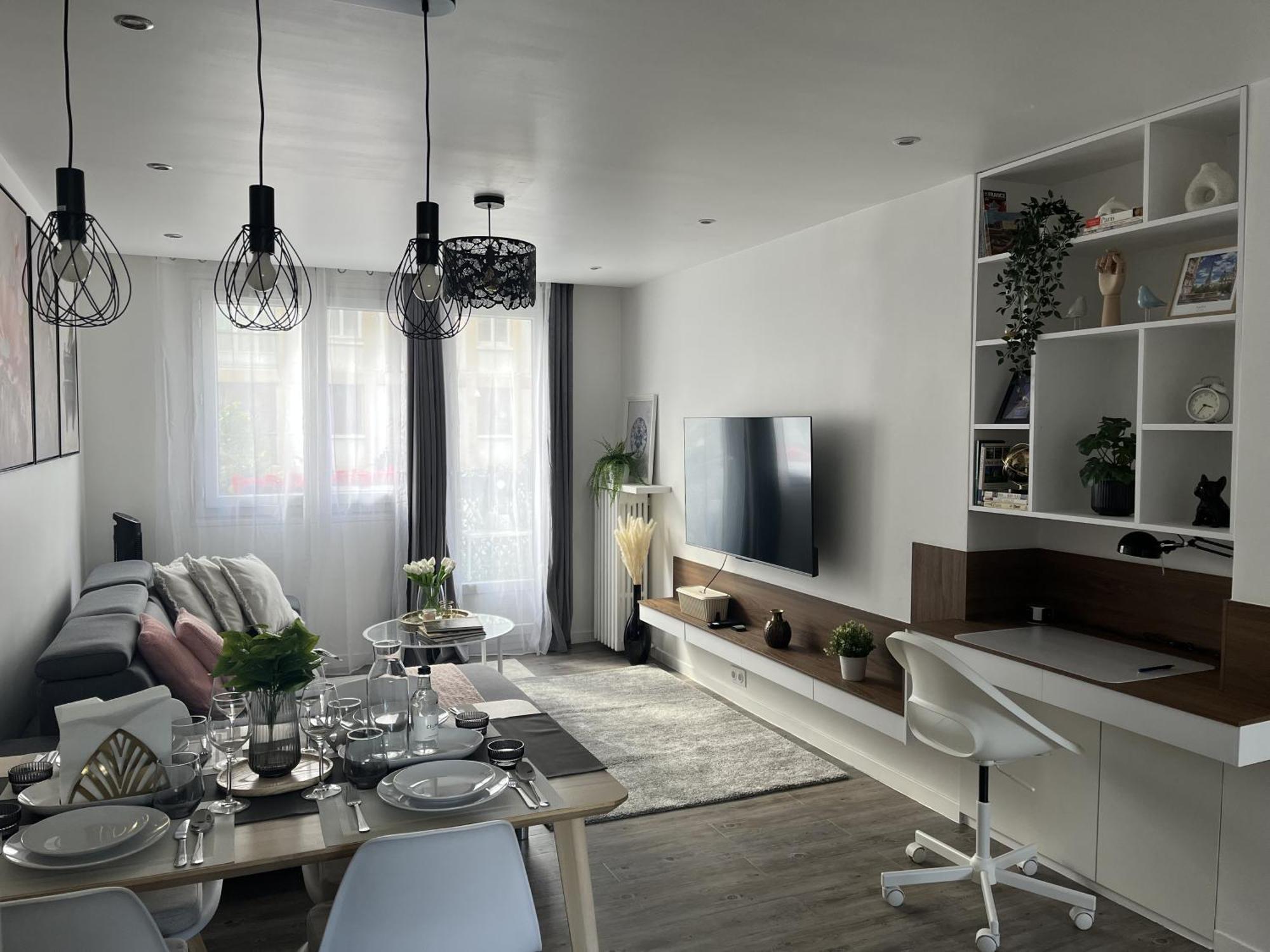 Entire 60M2 Apartment - Close To Paris - Parking - Kitchen - 2Min Rerb - Olympic'24 Bourg-la-Reine Bagian luar foto